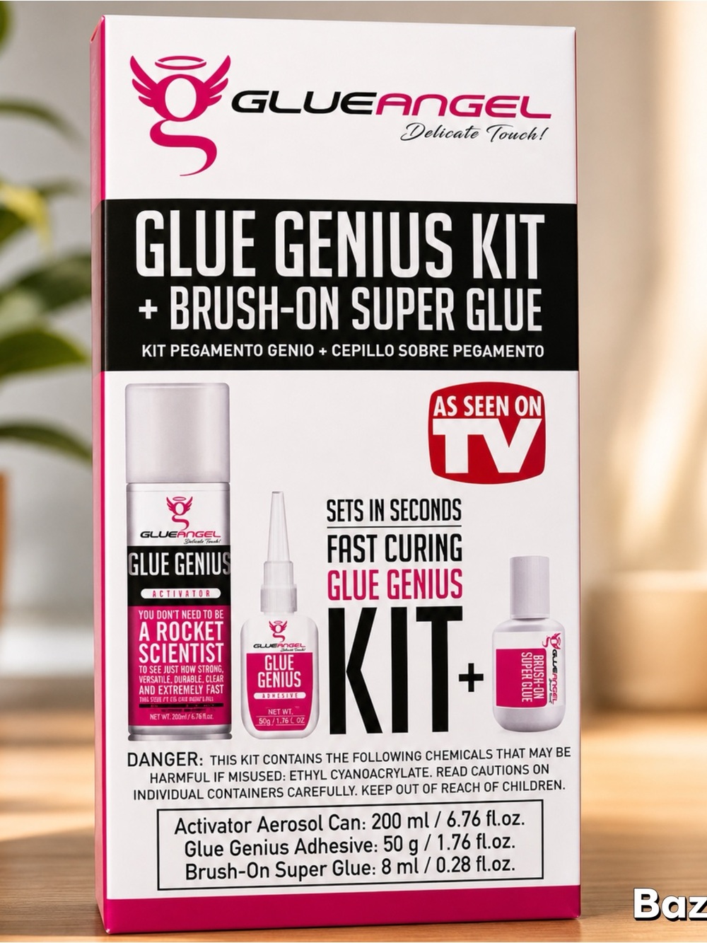 As Seen On TV Glue Angel Glue Genius Kit - White, Pink, Black